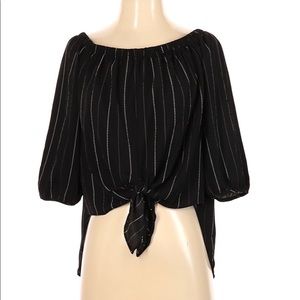 AQUA Black Blouse